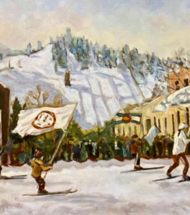 "Steamboat's Winter Carnival" 20x24 Oil on Canvas 3/2021 By Deb Maccagnano Commissioned "Steamboat's Winter Carnival" 20x24 Oil on Canvas 3/2021 By Deb Maccagnano Commissioned