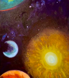 "4th Day of Creation" 24x58 Oil on Canvas 10/2023 By Deb Maccagnano Sold - St. Paul Church Wittenberg "4th Day of Creation" 24x58 Oil on Canvas 10/2023 By Deb Maccagnano Sold - St. Paul Church Wittenberg