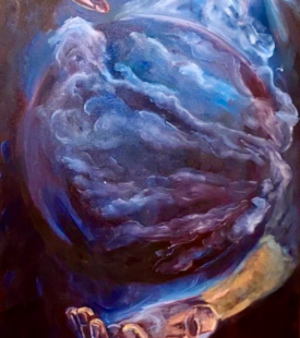 "2nd Day of Creation" 24x58 Oil on Canvas 10/2023 By Deb Maccagnano Sold - St. Paul Church Wittenberg "2nd Day of Creation" 24x58 Oil on Canvas 10/2023 By Deb Maccagnano Sold - St. Paul Church Wittenberg