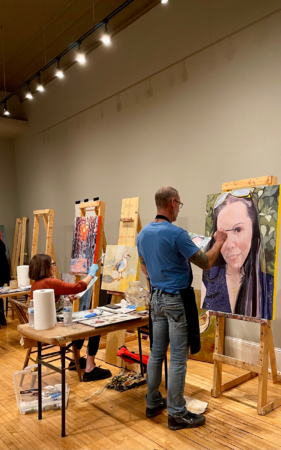 2023 Deb Maccagnano painting at the D. Anthony Atelier in Downtown Wausau, WI. 2023 Deb Maccagnano painting at the D. Anthony Atelier in Downtown Wausau, WI.