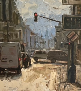 "N.Y.C." 22x28 Oil on Board By Deb Maccagnano *Best In Show Visions IV -Riverfront Art Center "N.Y.C." 22x28 Oil on Board By Deb Maccagnano *Best In Show Visions IV -Riverfront Art Center