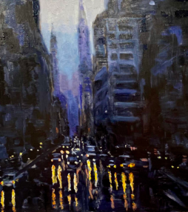 "NYC Lights Up" 12x12 Oil on Board 7/2024 By Deb Maccagnano "NYC Lights Up" 12x12 Oil on Board 7/2024 By Deb Maccagnano