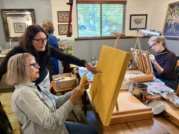 October 2025 Deb Maccagnano giving private lessons to art students. October 2025 Deb Maccagnano giving private lessons to art students.