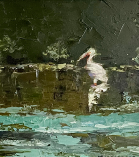 "Crystal River Bird" 8x10 Oil on Canvas 8/2025 By Deb Maccagnano "Crystal River Bird" 8x10 Oil on Canvas 8/2025 By Deb Maccagnano