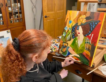 September 2025 Deb Maccagnano teaching oil painting process to art students. September 2025 Deb Maccagnano teaching oil painting process to art students.