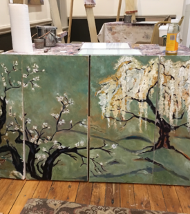 "Dazzle" 20x40 Oil on Four Canvases 5/2019 By Deb Maccangnano Commissioned "Dazzle" 20x40 Oil on Four Canvases 5/2019 By Deb Maccangnano Commissioned