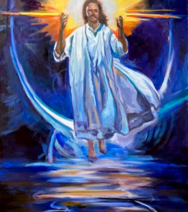 "1st Day of Creation" 24x58 Oil on Canvas 10/2023 By Deb Maccagnano Sold - St. Paul Church Wittenberg "1st Day of Creation" 24x58 Oil on Canvas 10/2023 By Deb Maccagnano Sold - St. Paul Church Wittenberg